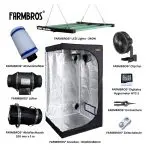 FARMBROS® Growset M – Indoor Growset mit Growbox 80x80x180 cm und 240W LED