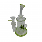 Black Leaf Recycle Bubbler – Kompakter Glasbubbler
